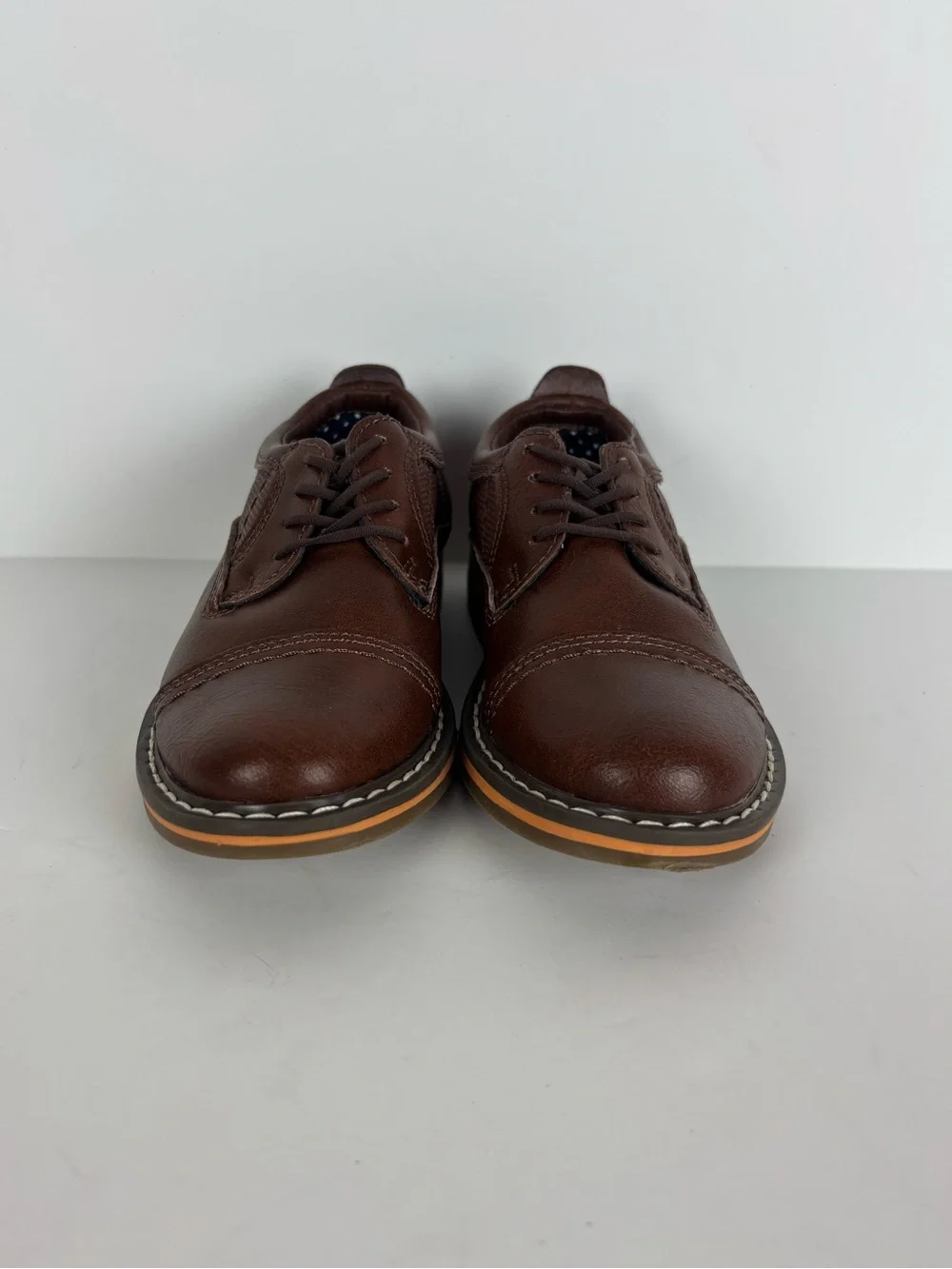 Steve Madden Boys' Oliverr Oxford in cognac kids Size 9 Leather